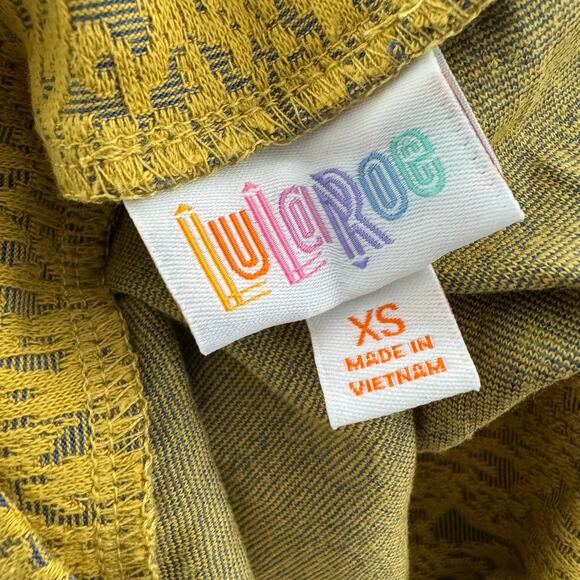 Lularoe Textured Pencil Cassie Skirt in a Mustard Print - Picture 5 of 5